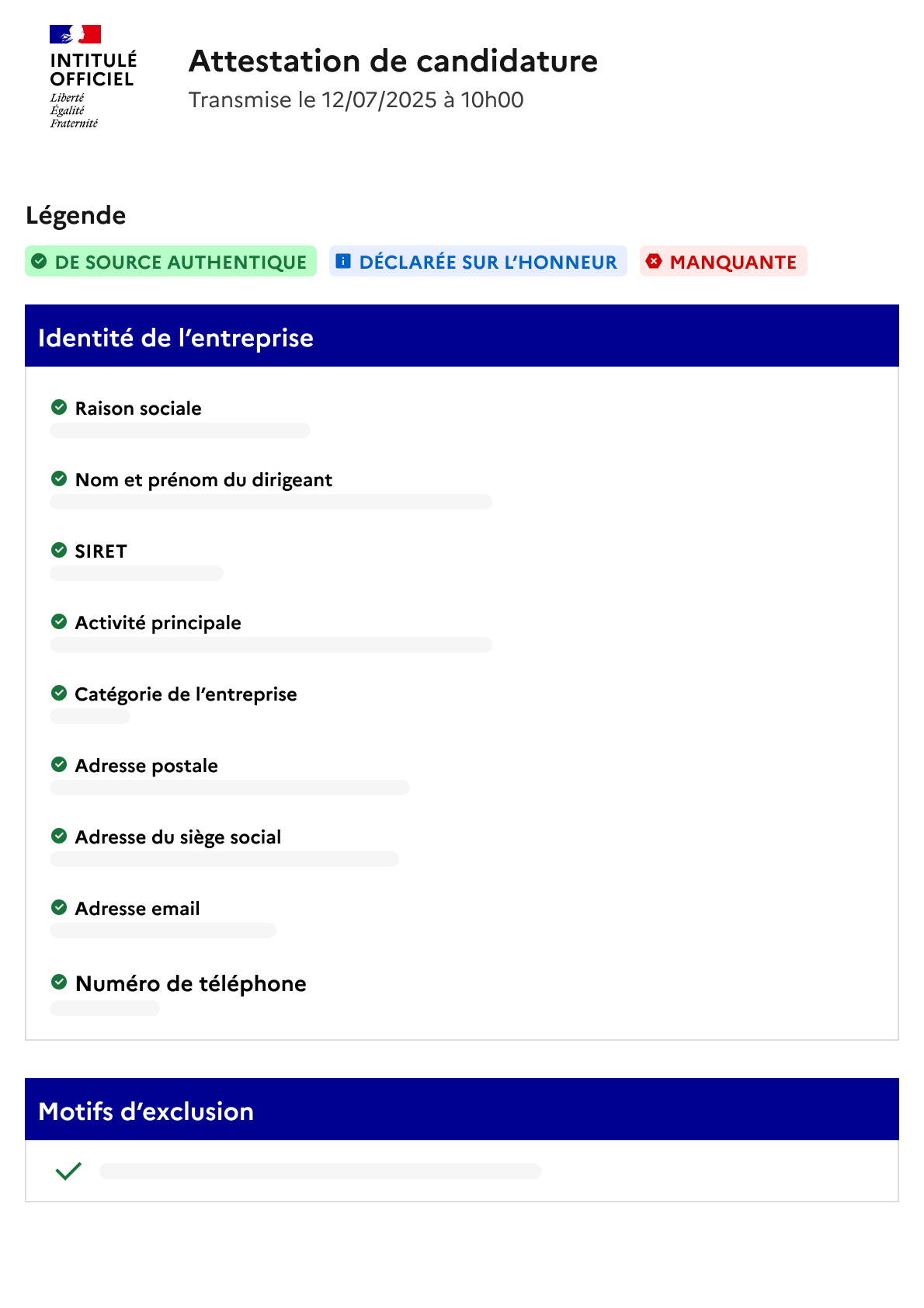 Capture d'écran de l'interface acheteur Passe Marché